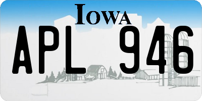 IA license plate APL946