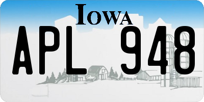 IA license plate APL948