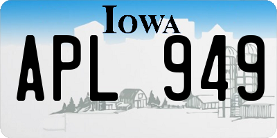 IA license plate APL949