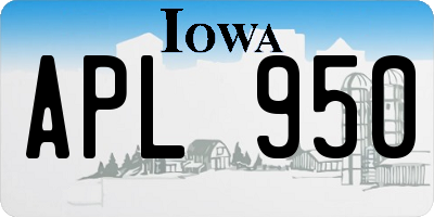 IA license plate APL950