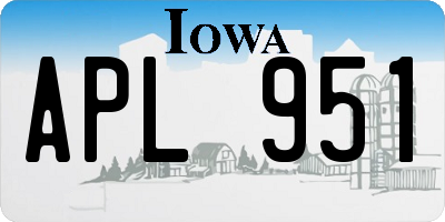 IA license plate APL951