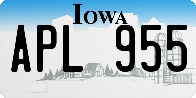 IA license plate APL955