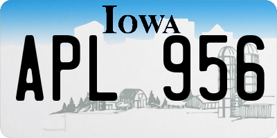 IA license plate APL956
