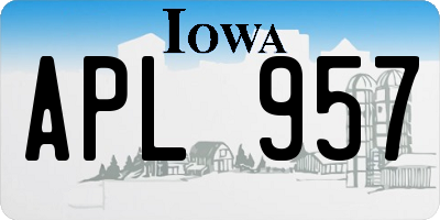 IA license plate APL957