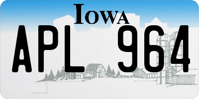 IA license plate APL964