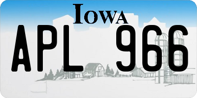 IA license plate APL966