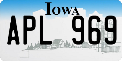 IA license plate APL969