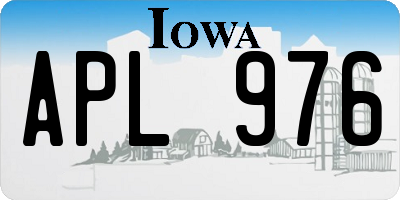 IA license plate APL976
