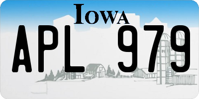 IA license plate APL979