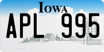 IA license plate APL995