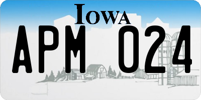 IA license plate APM024