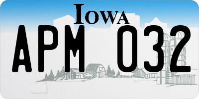 IA license plate APM032