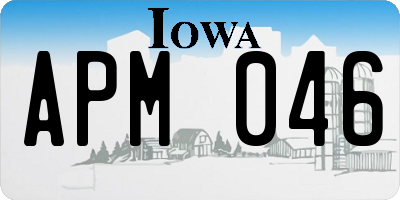 IA license plate APM046