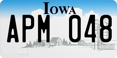 IA license plate APM048