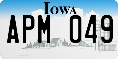IA license plate APM049