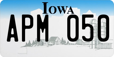 IA license plate APM050