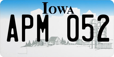 IA license plate APM052
