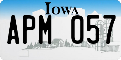IA license plate APM057
