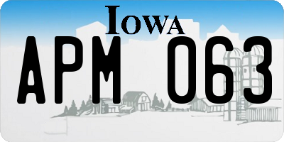 IA license plate APM063