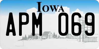 IA license plate APM069