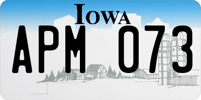 IA license plate APM073