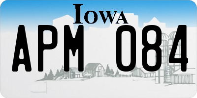 IA license plate APM084