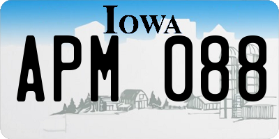 IA license plate APM088