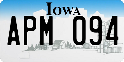 IA license plate APM094