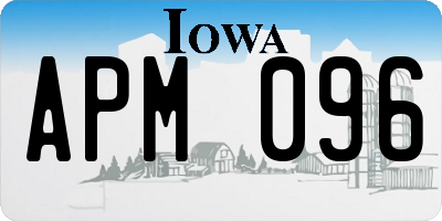 IA license plate APM096