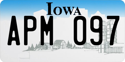 IA license plate APM097