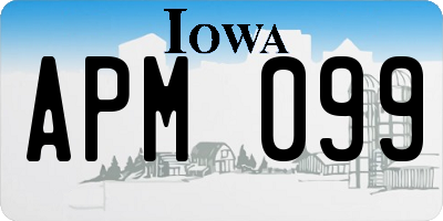 IA license plate APM099