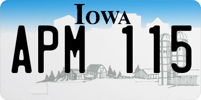 IA license plate APM115