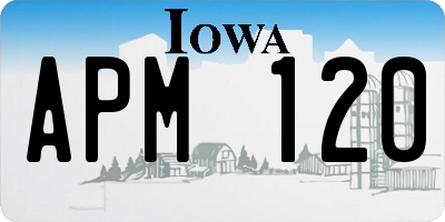 IA license plate APM120