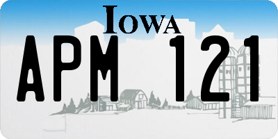 IA license plate APM121