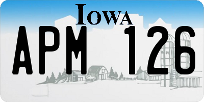 IA license plate APM126