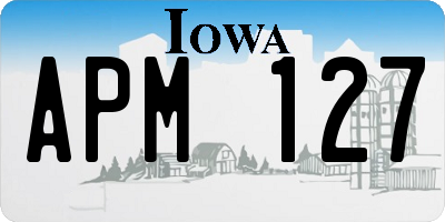 IA license plate APM127