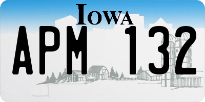 IA license plate APM132