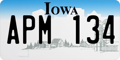 IA license plate APM134