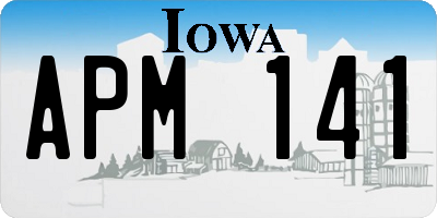 IA license plate APM141