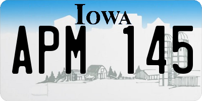 IA license plate APM145