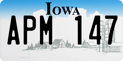 IA license plate APM147