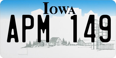 IA license plate APM149