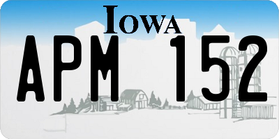 IA license plate APM152