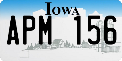 IA license plate APM156