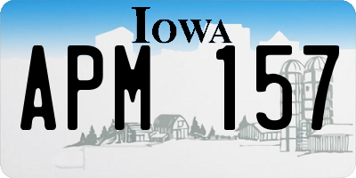 IA license plate APM157
