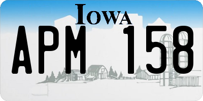 IA license plate APM158