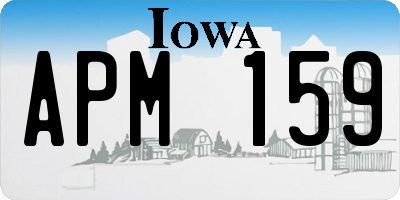 IA license plate APM159