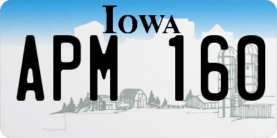 IA license plate APM160