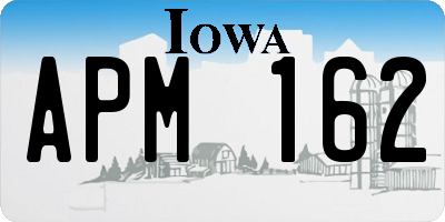 IA license plate APM162