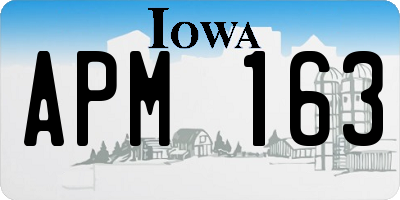 IA license plate APM163